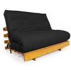 Sofá Cama Casal Futon Tokio Madeira Nobre Sarja Preto