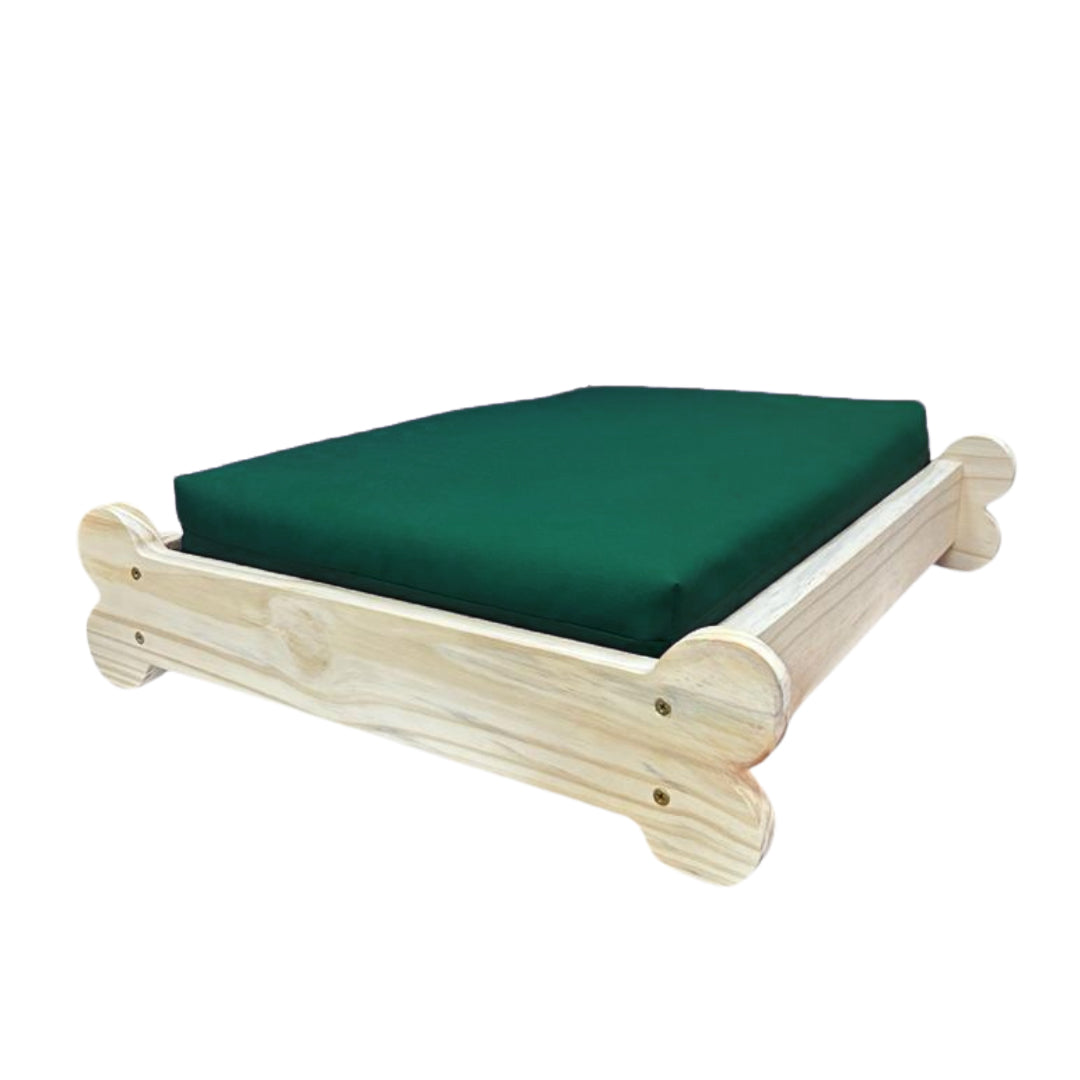 Cama Caminha Pet Impermeável Madeira Maciça - Verde Oliva