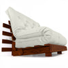 Sofá Cama Casal Futon Tokio D33 Madeira Cor Imbuia Acquablock - Branco Off