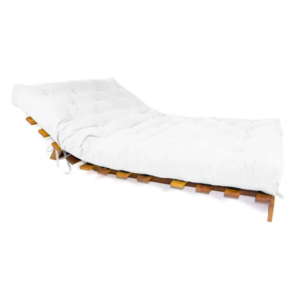 Sofá Cama Casal Futon Tokio Madeira Nobre Acquablock Branco Off