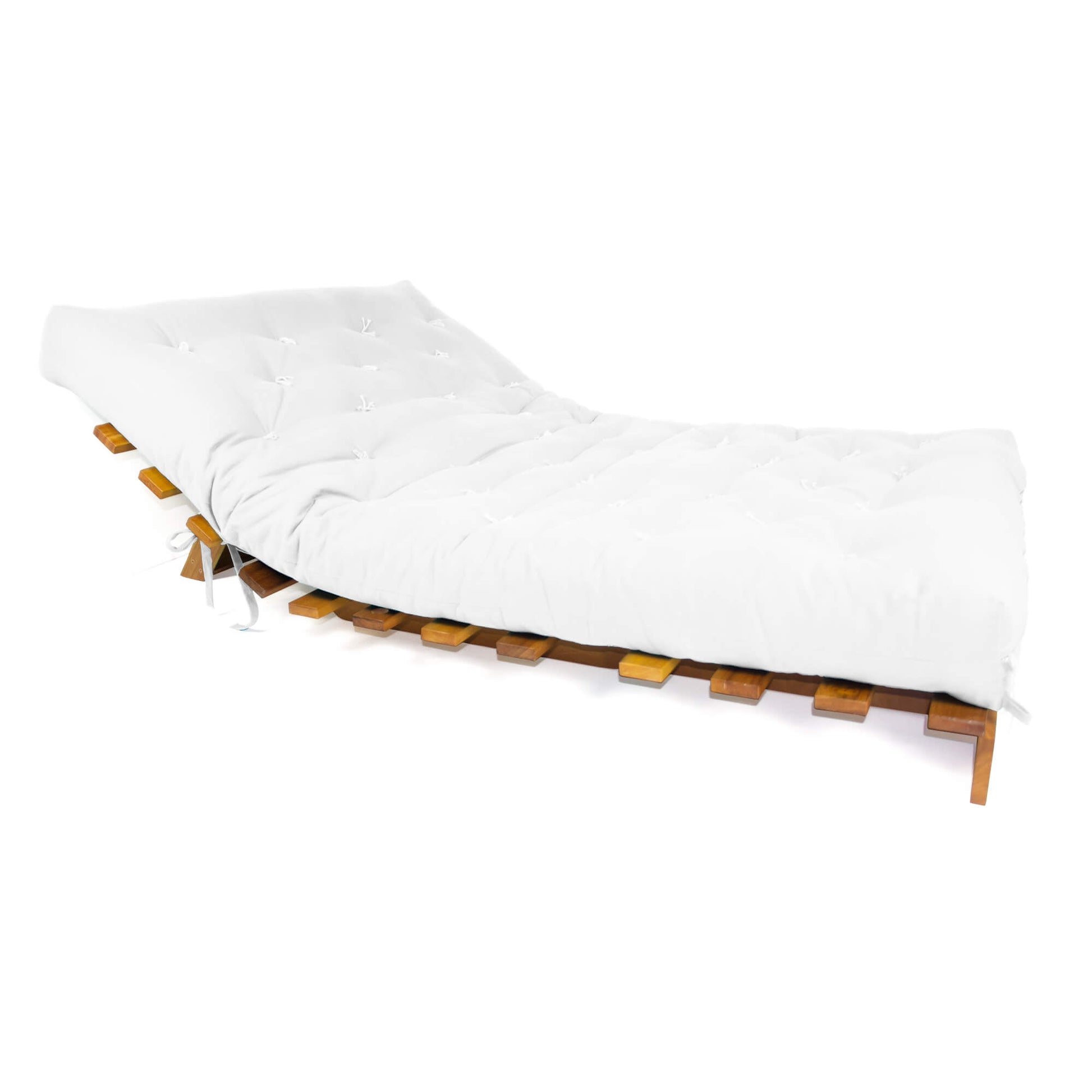 Sofá Cama Casal Futon Tokio Madeira Nobre Acquablock Branco Off