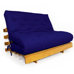 Sofá Cama Casal Futon Tokio Madeira Nobre Acquablock Azul Royal