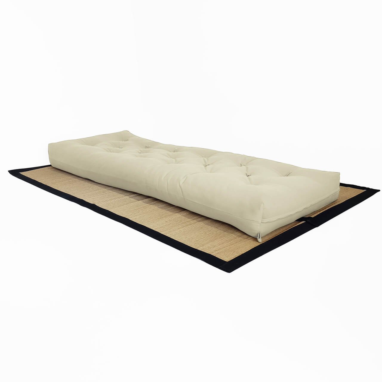 Futon Solteiro Oriental D28 Dobrável Bege