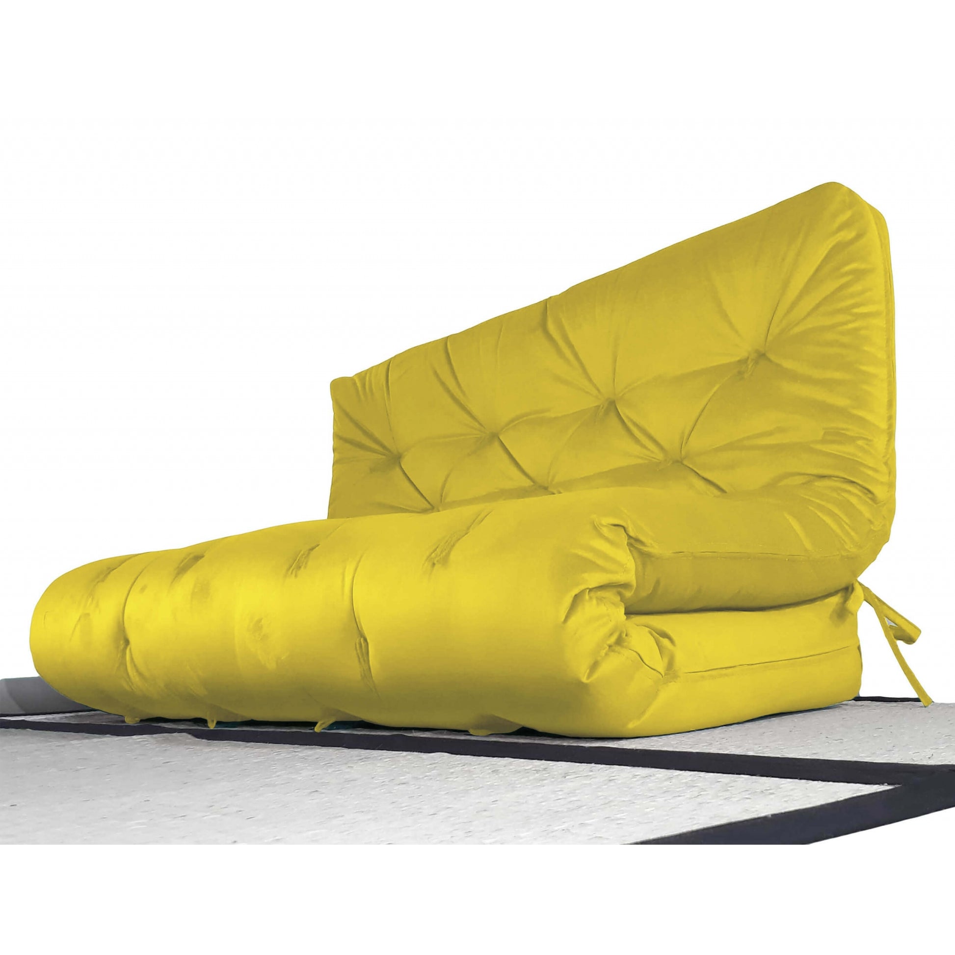 Futon Sofá Cama Casal Oriental Acquablock Amarelo