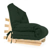 Sofa Cama Solteiro Futon Dobrável Sarja Verde Militar