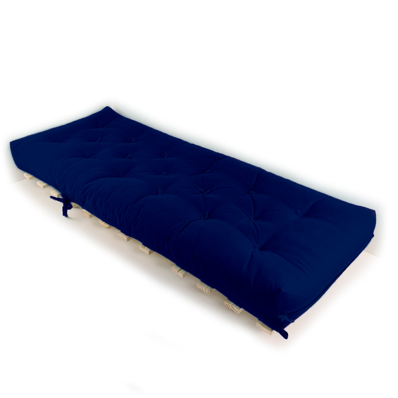 Sofa Cama Solteiro Futon Dobrável Acquablock Azul Royal