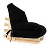 Sofa Cama Solteiro Futon Dobrável Acquablock Preto