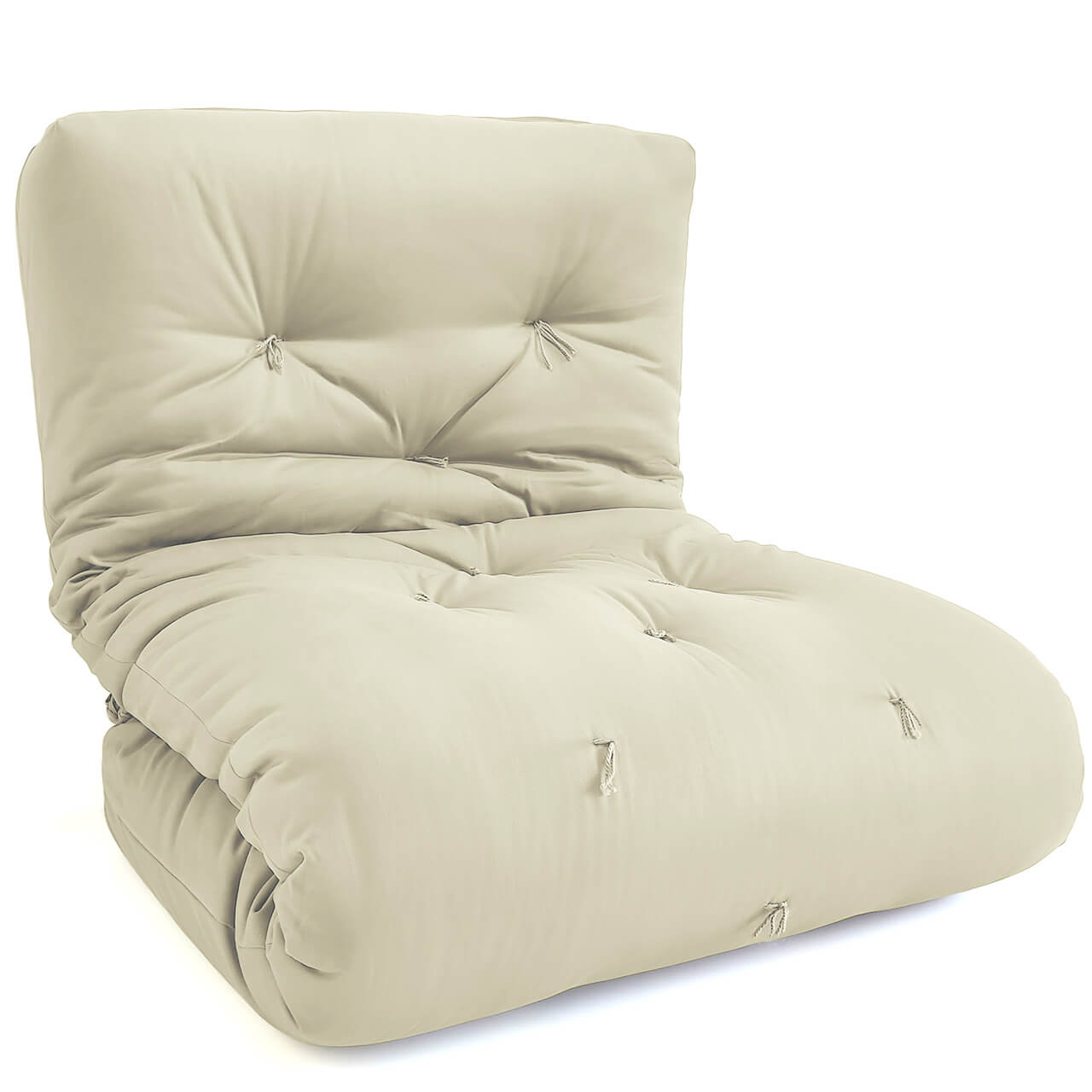 Futon Solteiro Oriental D28 Dobrável Bege