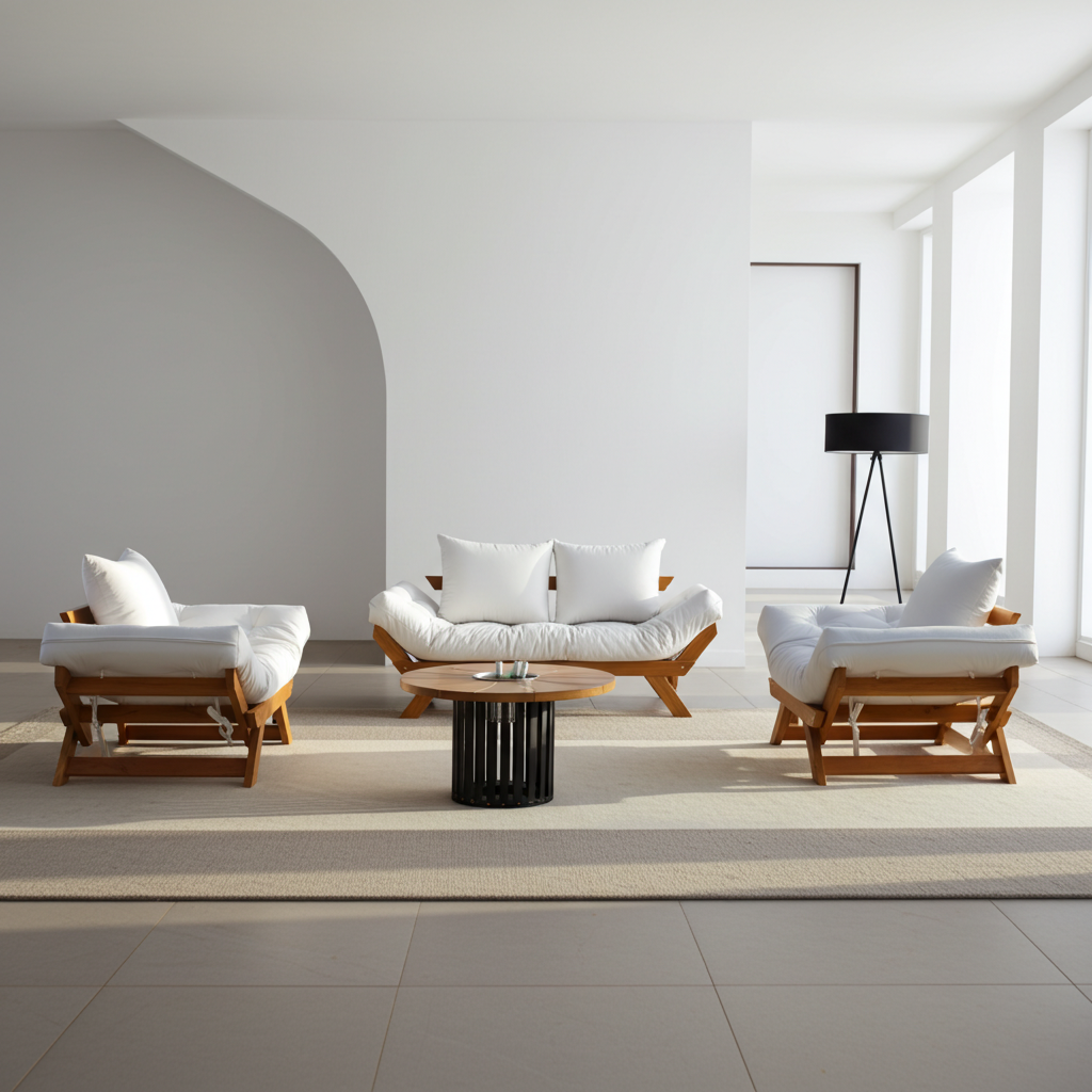 Kit Sofá Japão + 2 Poltronas Acquablock