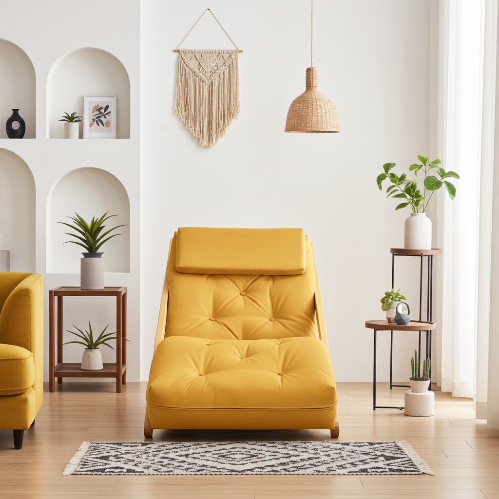 Poltrona New York Reclinável Sala de Estar Acquablock Amarelo