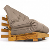 Sofá Cama Casal Futon Tokio Madeira Cor Mel Acquablock Fendi