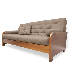 Sofá Cama Casal Futon Paris New II D33 Acquablock em Madeira Maciça Mel  - Fendi