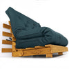 Sofá Cama Casal Futon Tokio Madeira Cor Mel Acquablock Verde Oliva