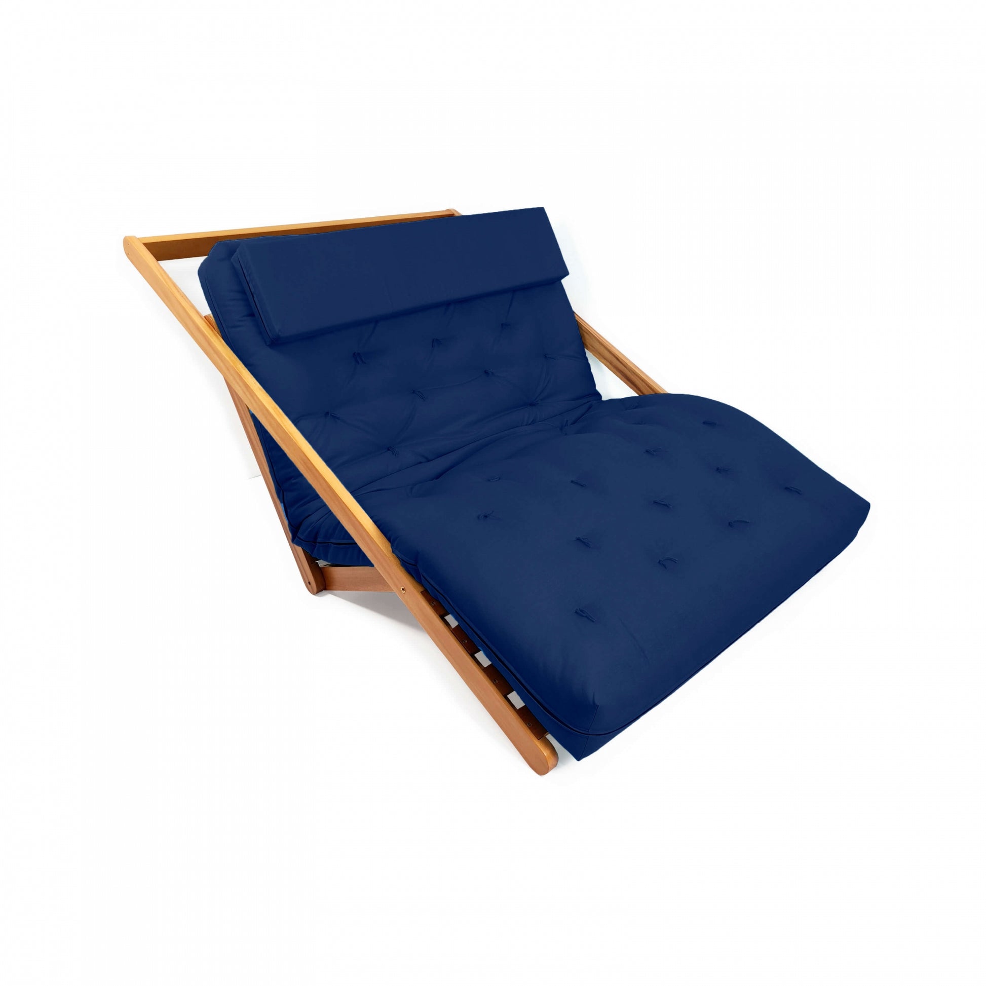 Poltrona New York Reclinável Casal Futon Acquablock Azul Royal