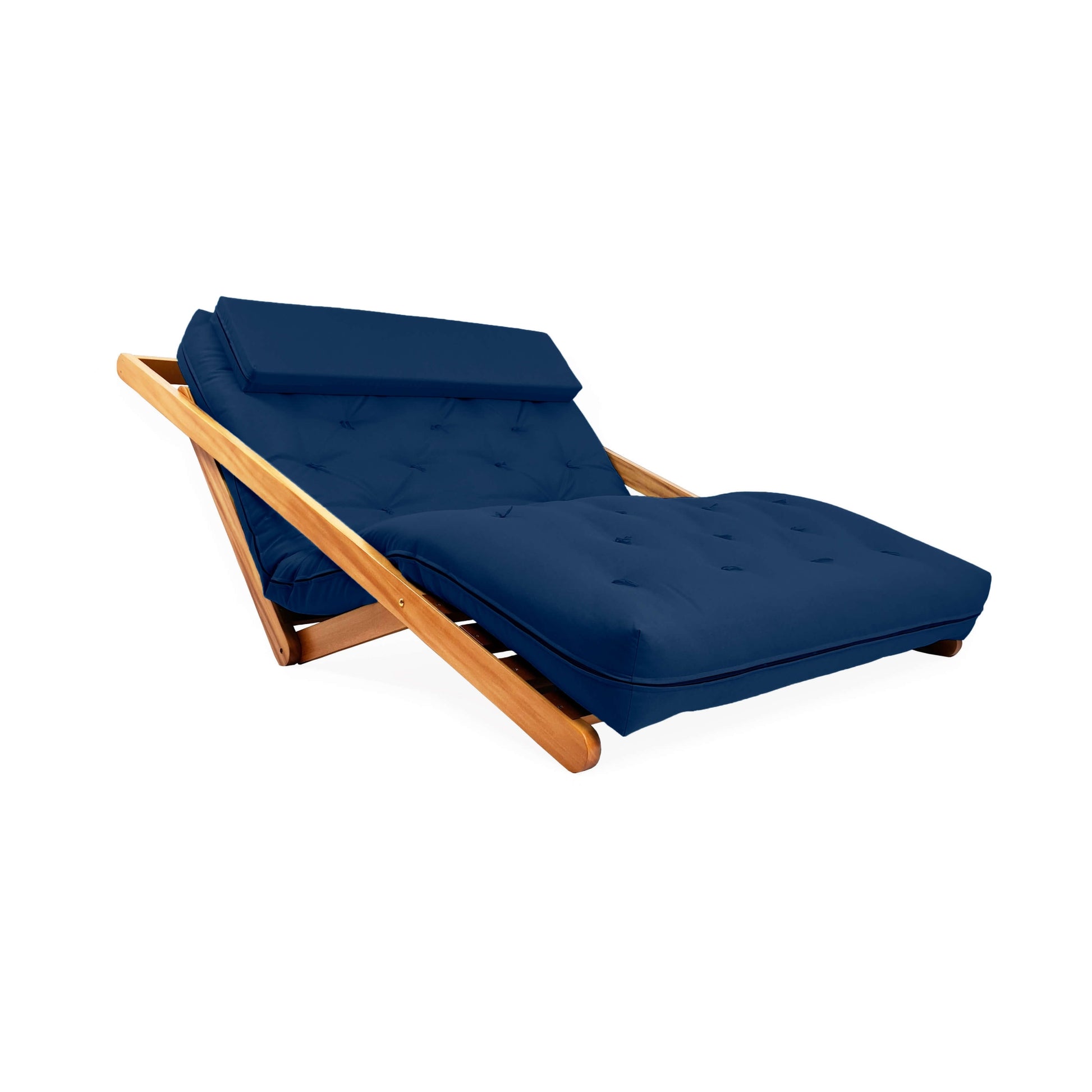 Poltrona New York Reclinável Casal Futon Acquablock Azul Royal