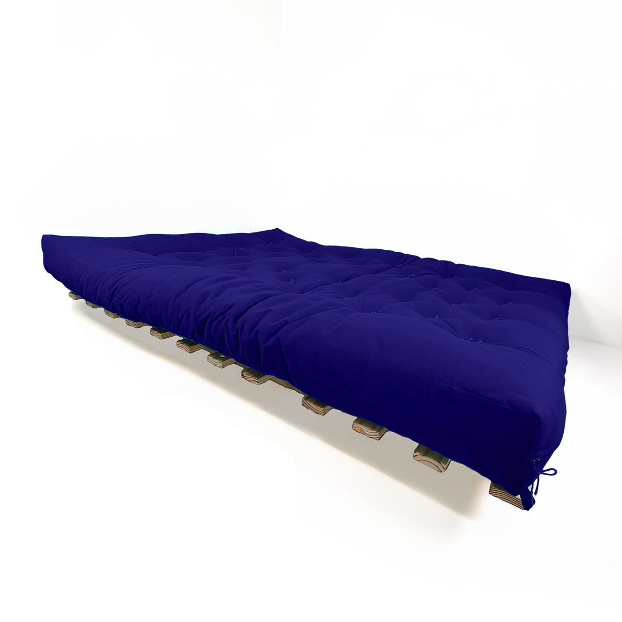 Sofa Cama Futon Oriental King Madeira Pinus Acquablock Azul Royal