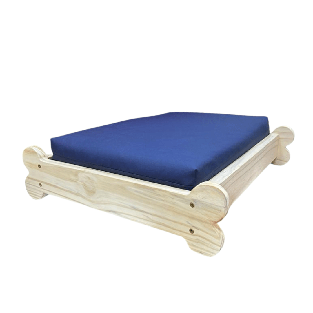 Cama Caminha Pet Impermeável Madeira Maciça - Azul Royal