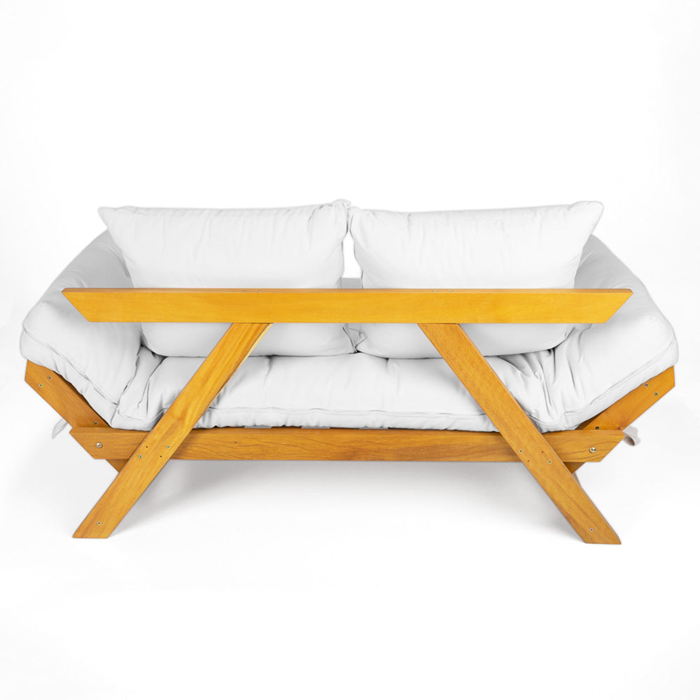 Sofá Japão Futon Acquablock Madeira Nobre Natural - Chumbo