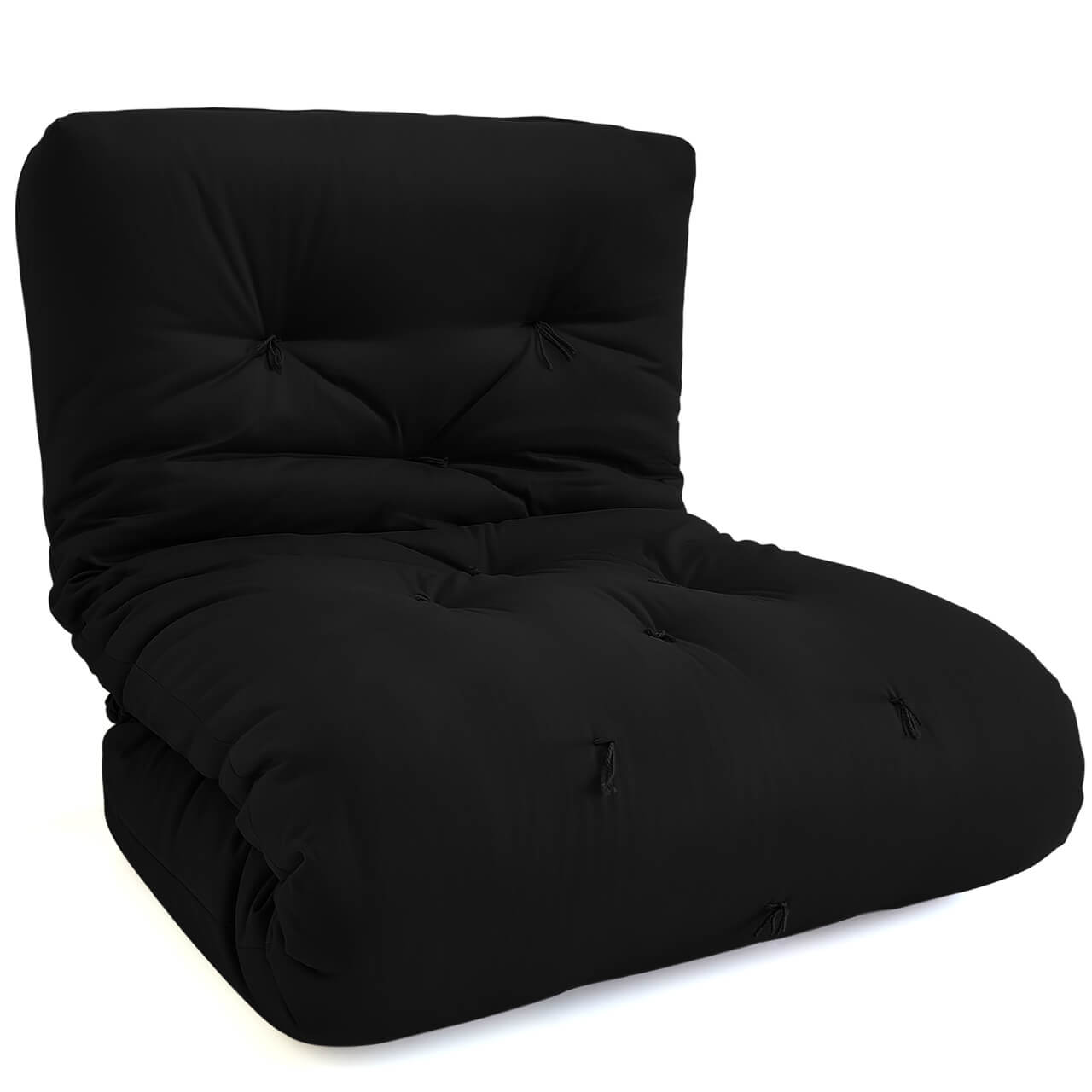 Futon Solteiro Oriental D28 Dobrável Preto