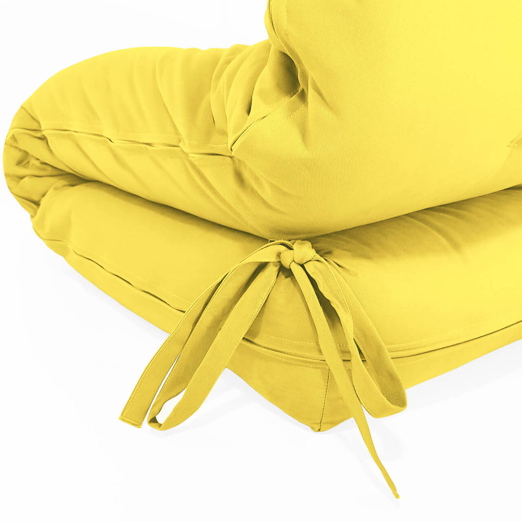 Futon Solteiro Oriental D28 Dobrável Acquablock Amarelo