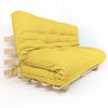 Sofa Cama Futon Oriental King Madeira Pinus Acquablock Amarelo