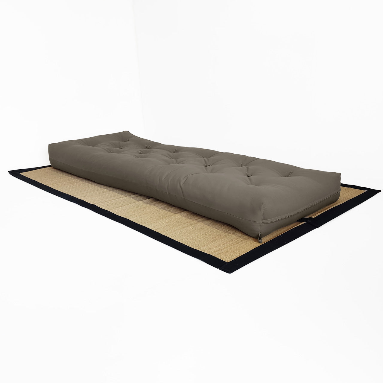 Futon Solteiro Oriental D28 Dobrável Cinza
