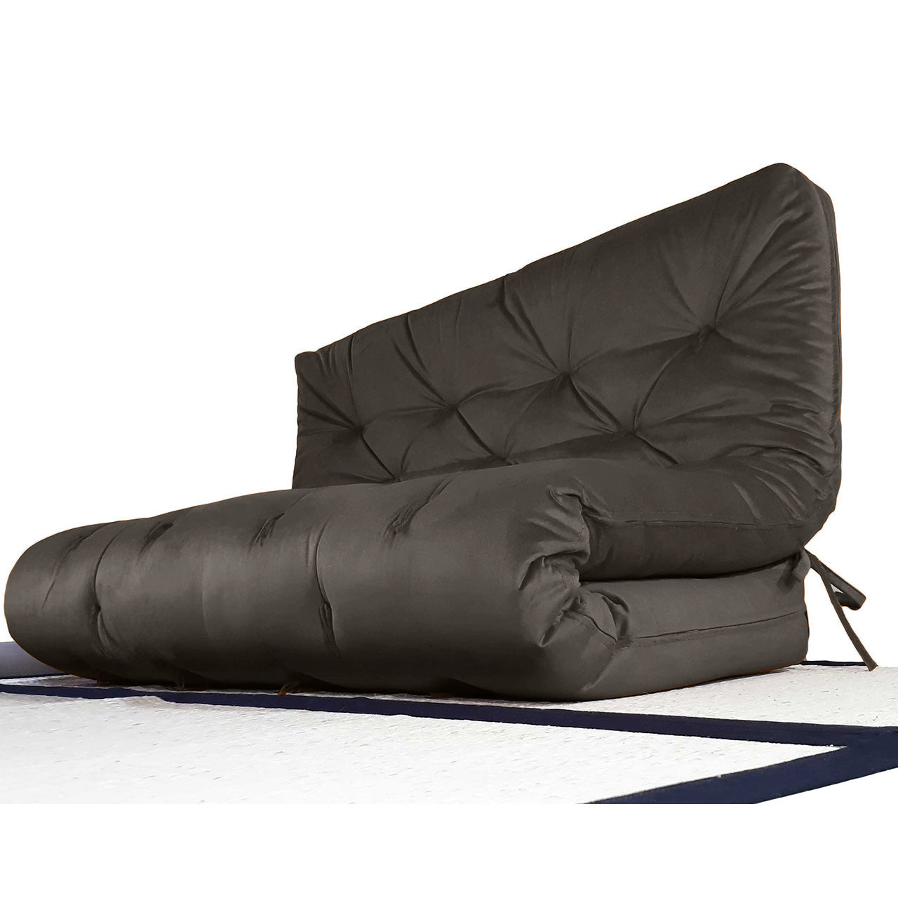 Futon Sofá Cama Casal Oriental Acquablock Cinza Chumbo