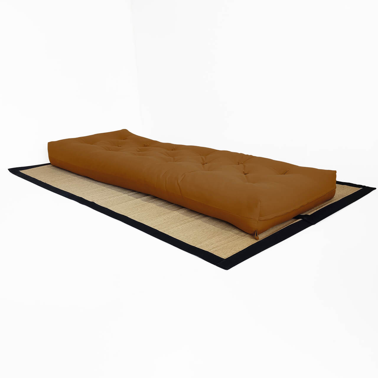 Futon Solteiro Oriental D28 Dobrável Caramelo