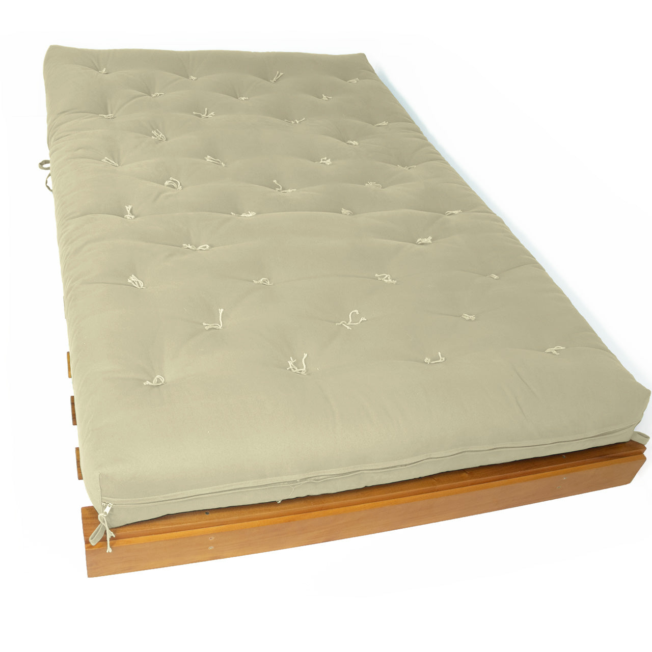 Sofá Cama Casal Futon Tokio Madeira Nobre Sarja Bege
