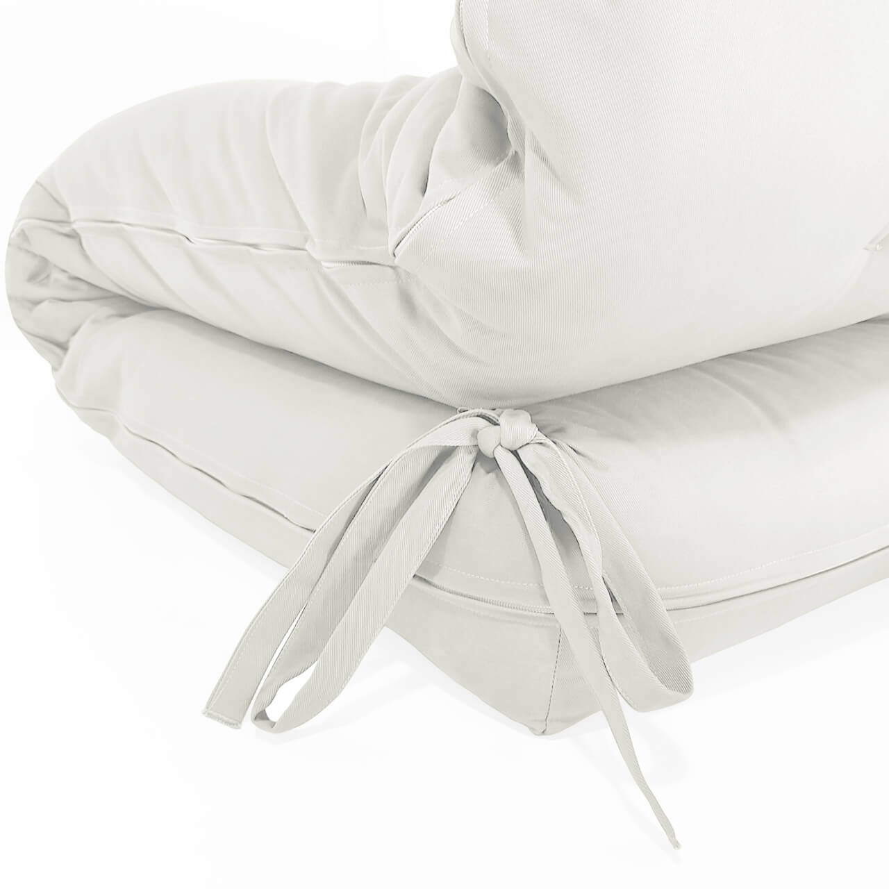 Futon Solteiro Oriental D28 Dobrável Acquablock Branco Off