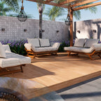 Kit Sofa Japão Decor III Branco Off Acquablock