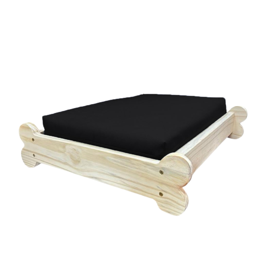 Cama Caminha Pet Impermeável Madeira Maciça - Preto