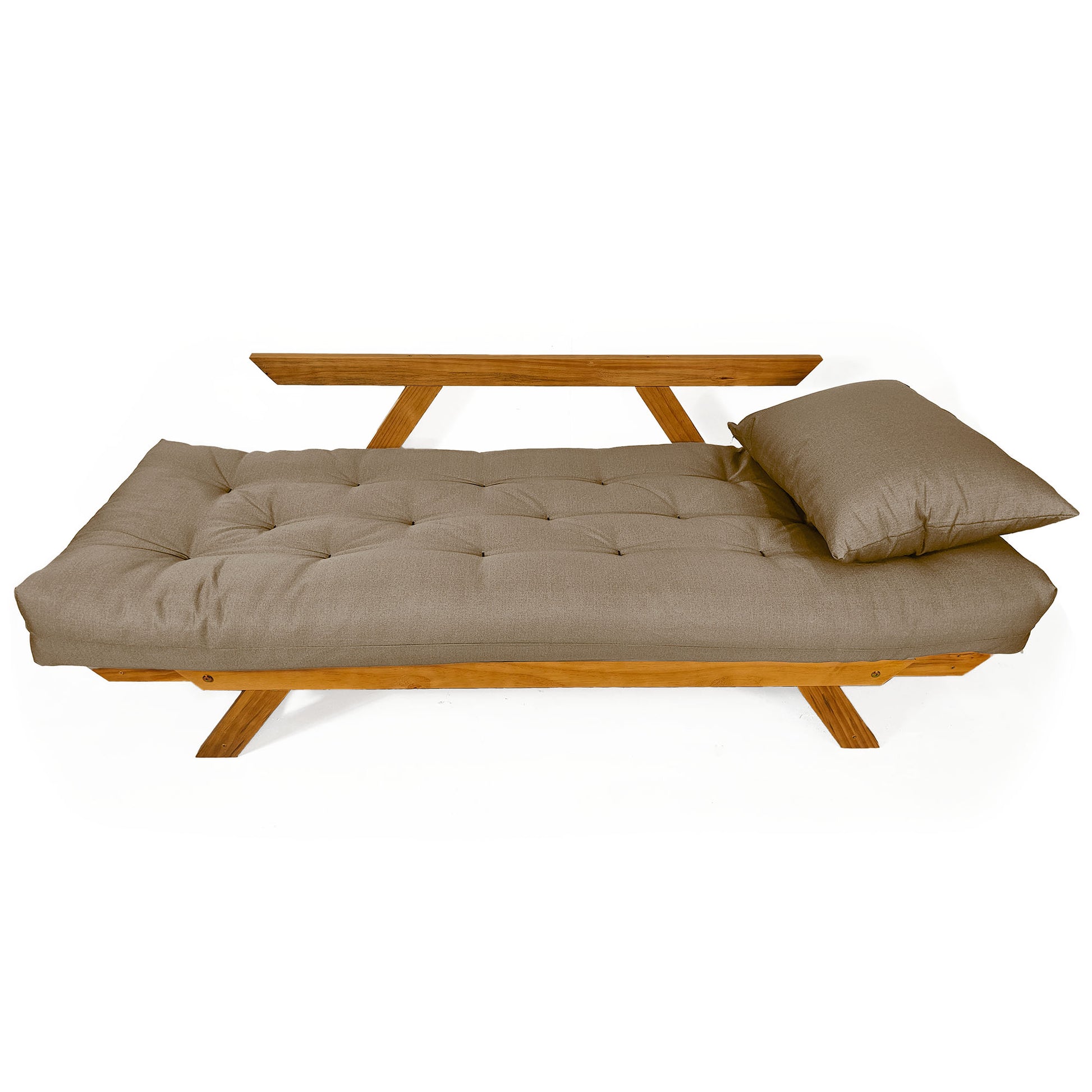 Sofá Japão Futon Acquablock Madeira Cor Mel - Fendi