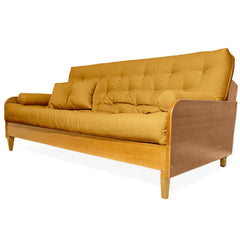 Sofá Cama Paris Acquablock Madeira Nobre Natural - Amarelo