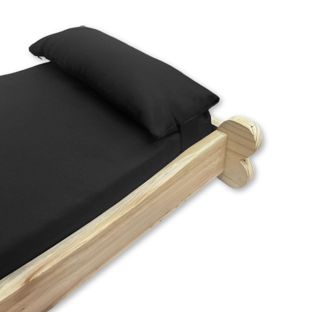 Cama Caminha Pet Impermeável Madeira Maciça - Preto