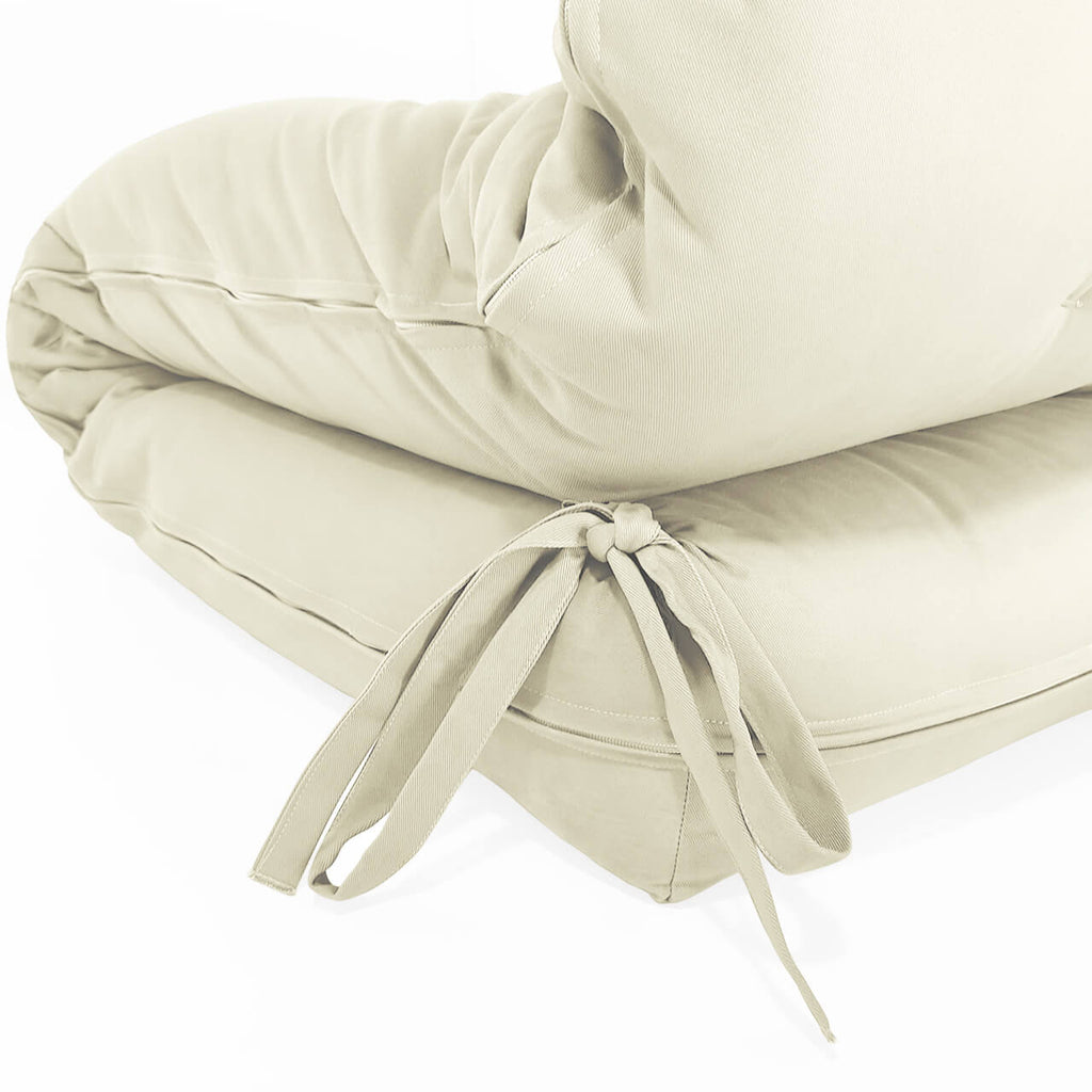 Futon Solteiro Oriental D28 Dobrável Bege