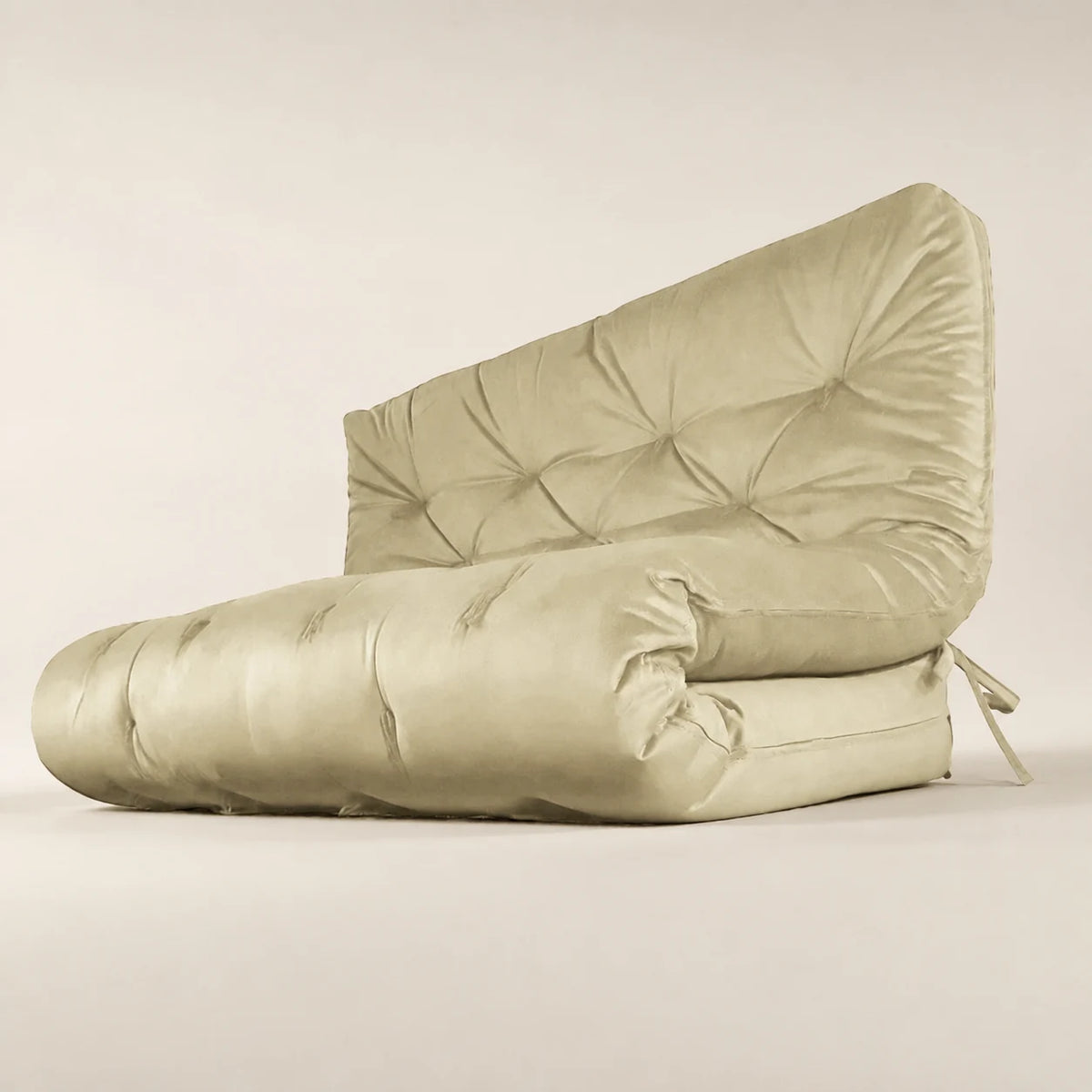 Futon Sof� Cama Casal Oriental Sarja Bege
