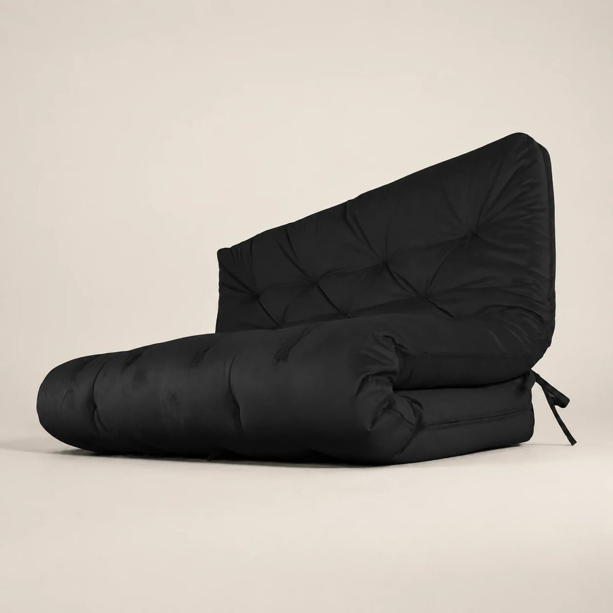 Futon Sofá Cama Casal Oriental Sarja Preto