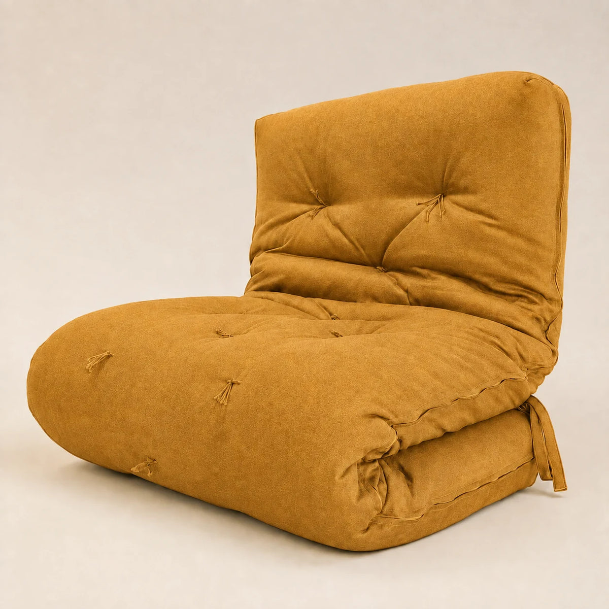 Futon Solteiro Oriental D28 Dobrável - Acquablock Amarelo