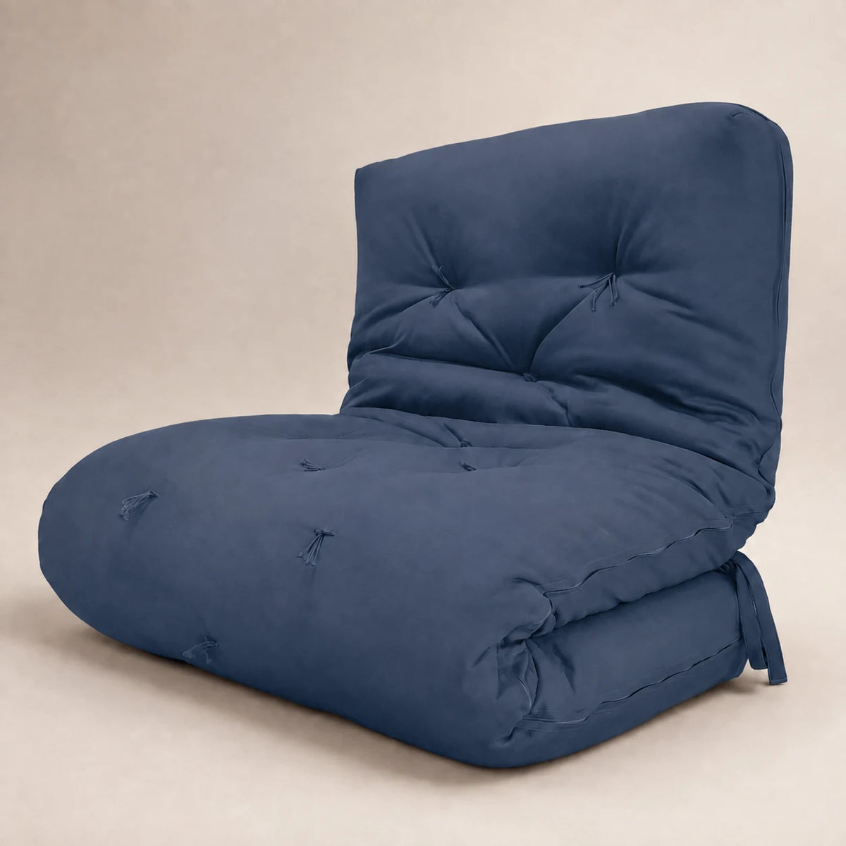 Futon Solteiro Oriental D28 Dobrável - Acquablock Azul Royal