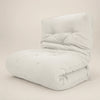 Futon Solteiro Oriental D28 Dobr�vel - Acquablock Branco Off
