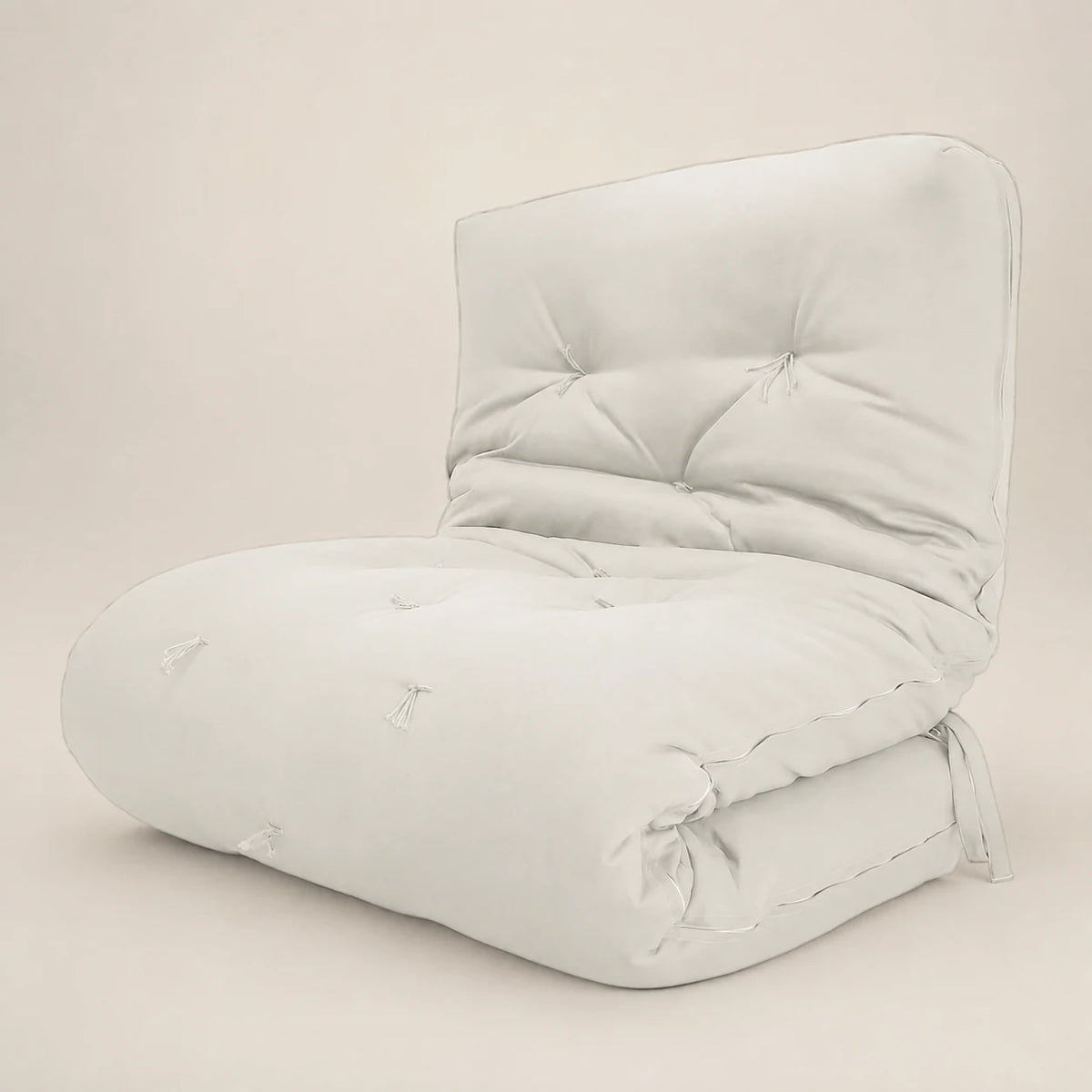 Futon Solteiro Oriental D28 Dobrável - Acquablock Branco Off