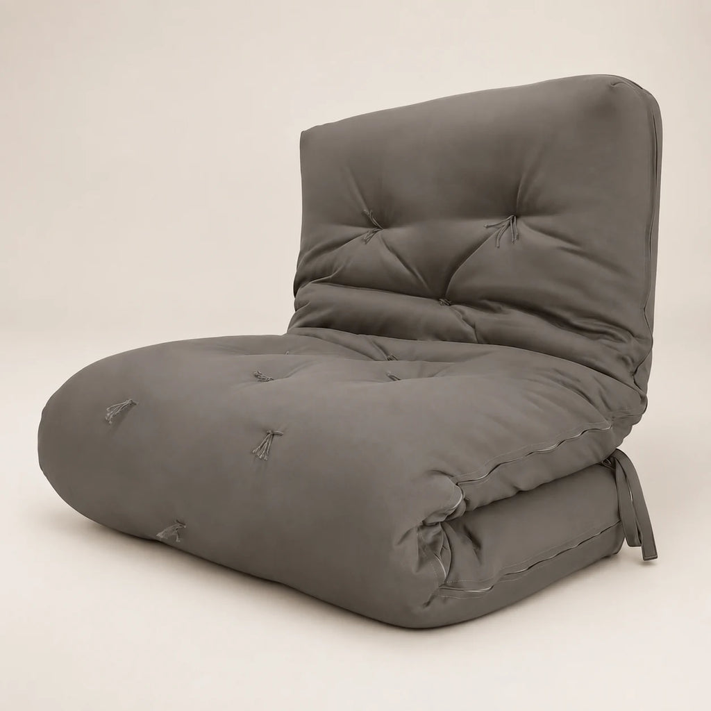 Futon Solteiro Oriental D28 Dobr�vel - Sarja Cinza