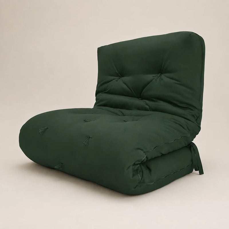 Futon Solteiro Oriental D28 Dobr�vel - Sarja Verde Militar