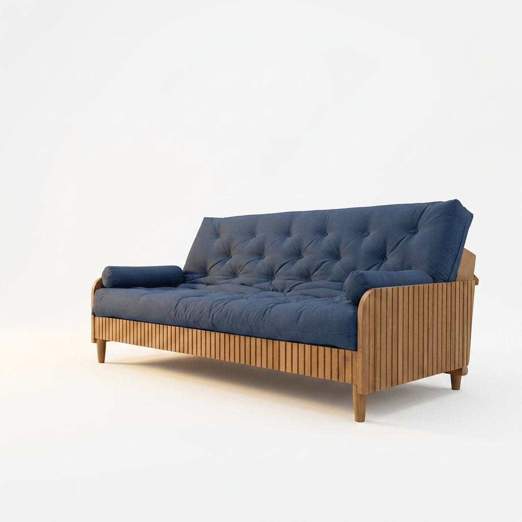Futon Sofa Bed — Side Profile Studio Shot | Generated by Modelize