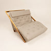 Poltrona New York Reclin�vel Casal Futon Sarja Bege Sala de Estar