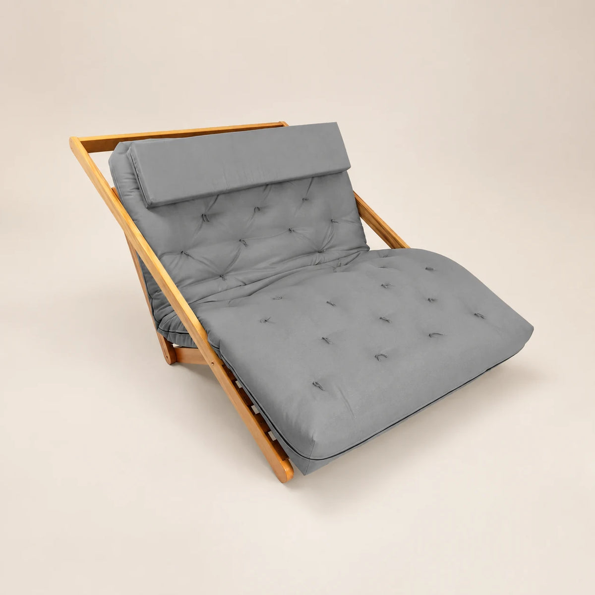 Poltrona New York Reclin�vel Casal Futon Sarja cinza Sala de Estar