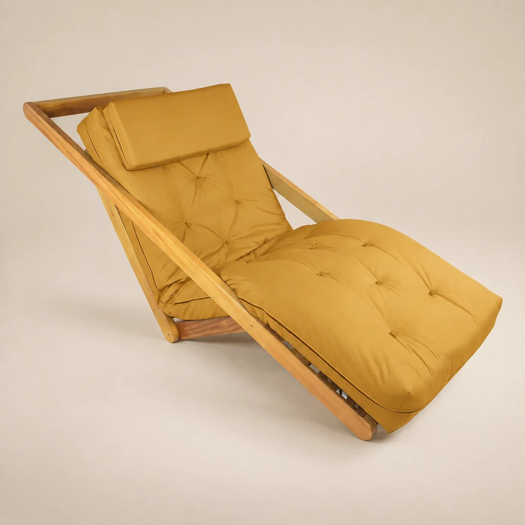 Poltrona New York Reclin�vel Solteiro Sala de Estar Acquablock Amarelo