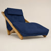 Poltrona New York Reclin�vel Solteiro Sala de Estar Madeira Pinus Acquablock Azul Royal