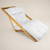 Poltrona New York Reclin�vel Solteiro Sala de Estar Madeira Nobre Acquablock Branco Off